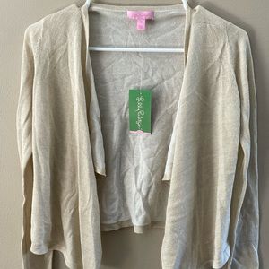 Lilly Pulitzer NWT size XS light gold sweater.